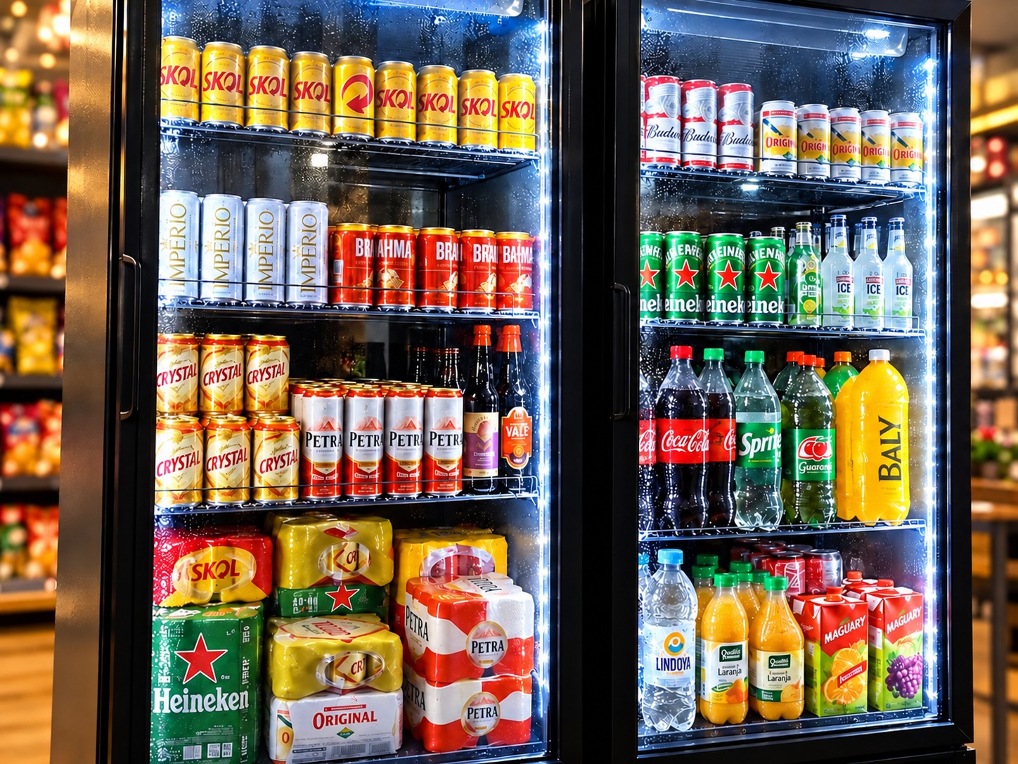 Bebidas geladas no Armazém Ripamonti